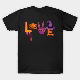 Love Halloween T Shirt Funny Halloween Gifts Idea Shirts T-Shirt